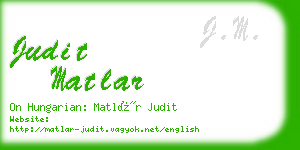 judit matlar business card